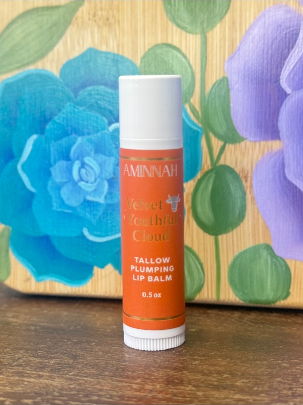 Aminnah Velvet Youthful Cloud Tallow Plumping Lip Balm - Orange Flavor, 0.5 oz - Picture 2 of 10